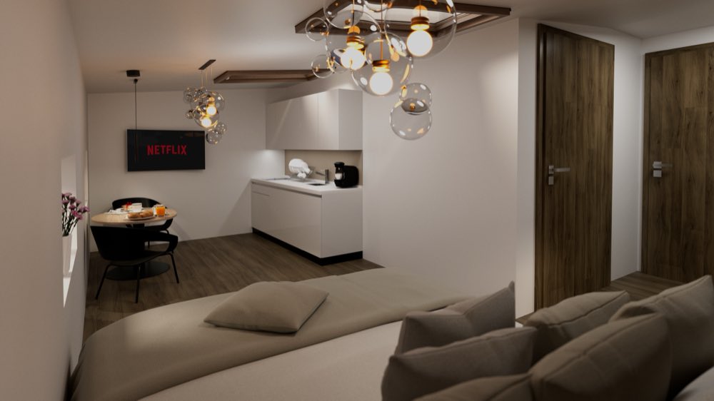 Apartmány za divadlem — interiér