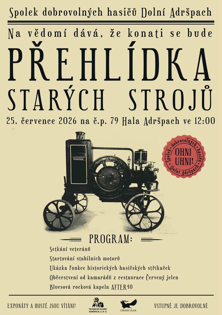 Přehlídka starých strojů