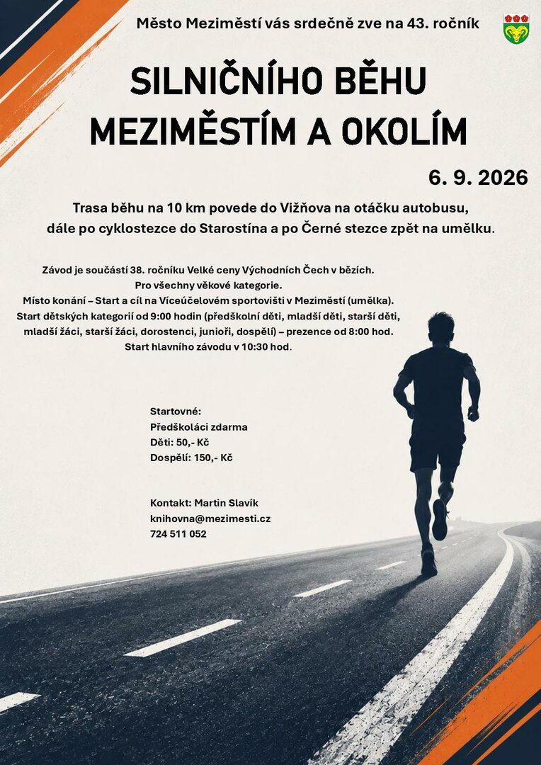 Silní běh Mezimestím a okolím